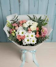 Букет цветов из:  Розы, Лизиантусы и Хризантемы #REPLACE_PRED# Толмачёво Новосибирская область
