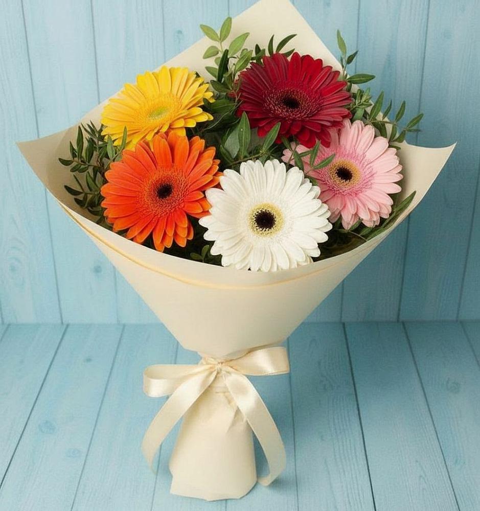 Букет цветов из: Герберы в Толмачёво Новосибирская область