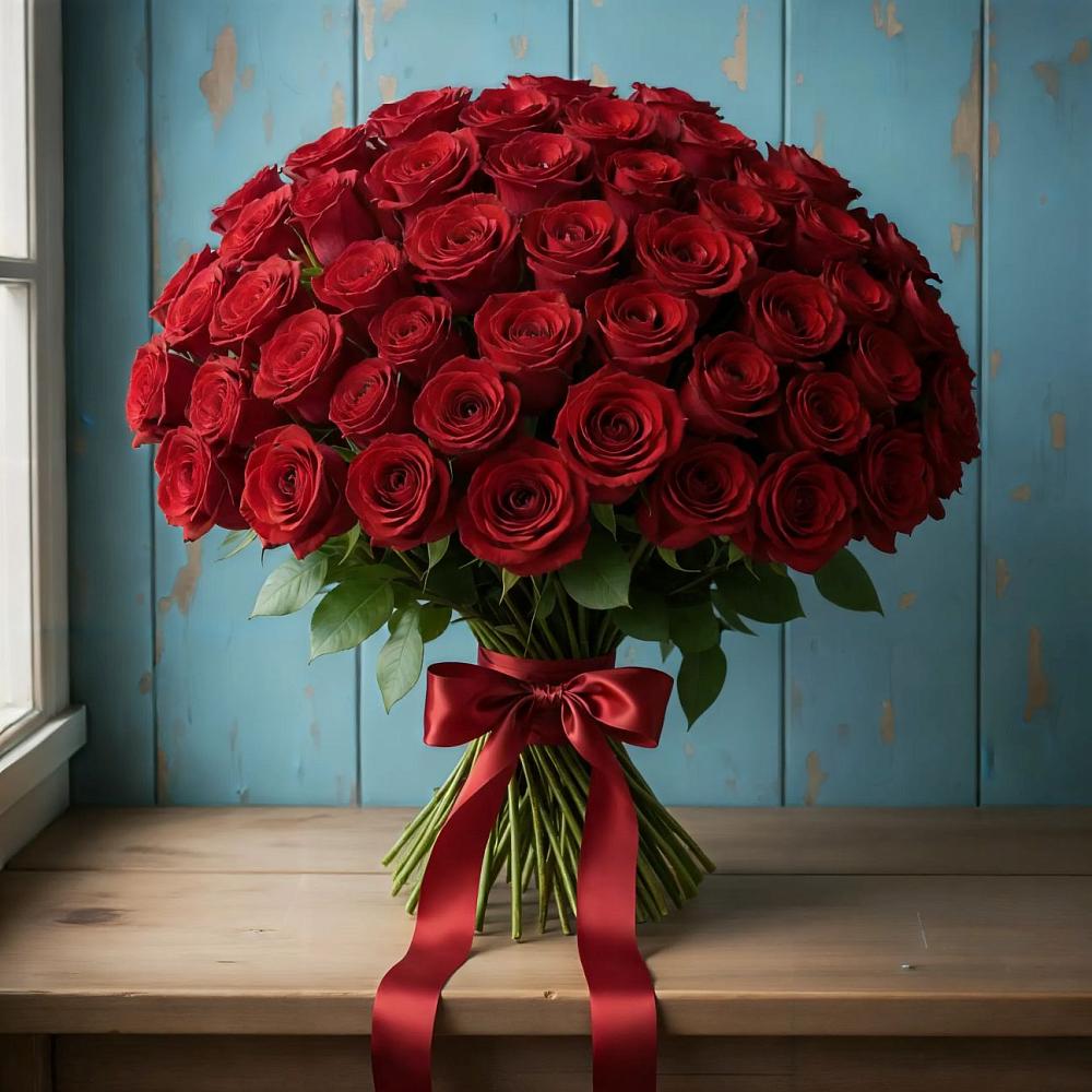 Букет Красные розы Блэк Меджик в Толмачёво Новосибирская область