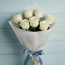 Букет 7 Белых роз Эдлесс Лав #REPLACE_PRED# Толмачёво Новосибирская область