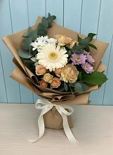 Букет цветов из:  Герберы и Хризантемы в Толмачёво Новосибирская область
