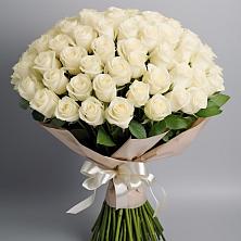 Букет 101 беля роза Белоснежка в Толмачёво Новосибирская область
