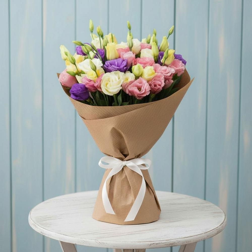 Букет цветов из: Лизиантусы в Толмачёво Новосибирская область