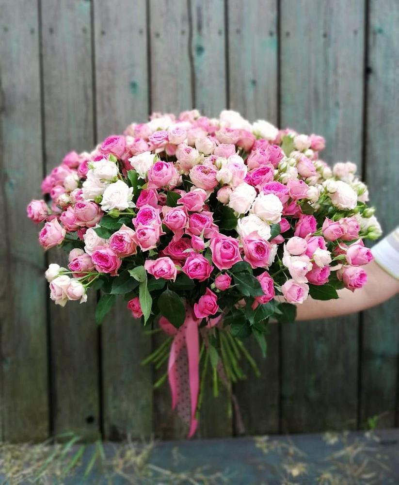 Букет Розовые кустовые розы Натали и Лав Лидия в Толмачёво Новосибирская область