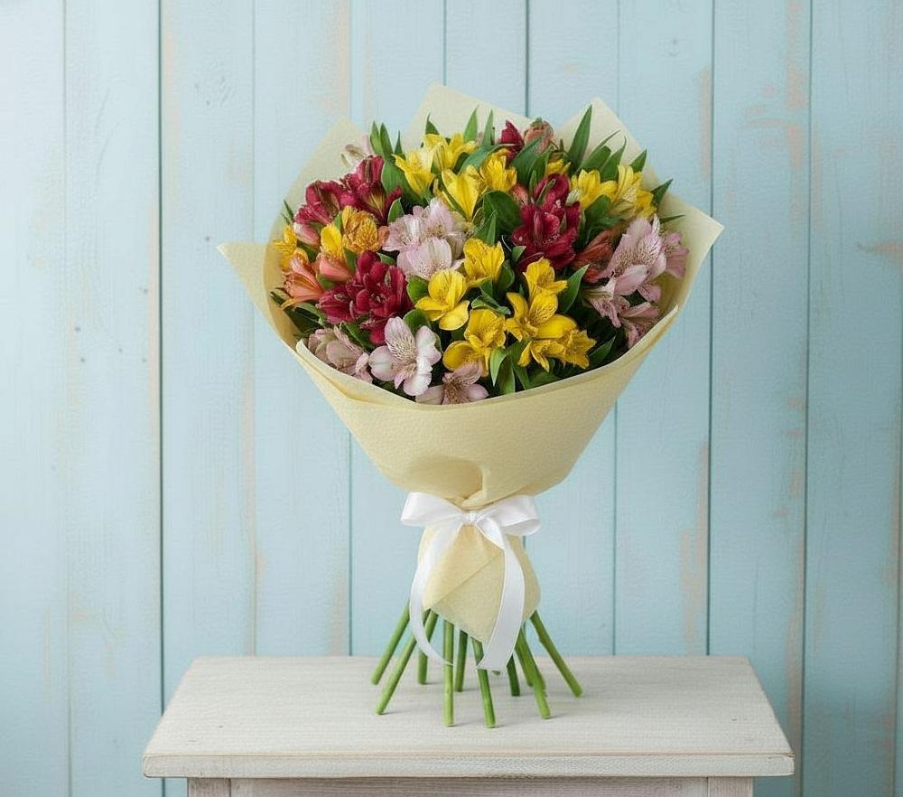 Букет цветов из: Альстромерии в Толмачёво Новосибирская область